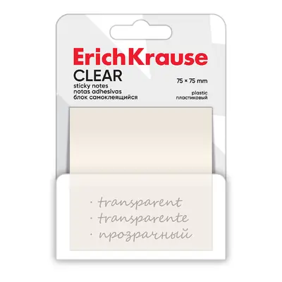 Blok samoljepljivi ErichKrause 75x75mm 20L transparentni 63636