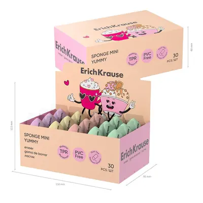Gumica ErichKrause Sponge Mini Yummy sortirano 30/1-5