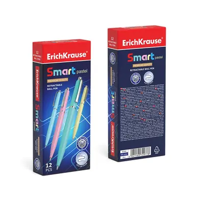 Kemijska olovka ErichKrause Smart Matic Pastel (0.7) plavi ispis sortirano 12/1-3