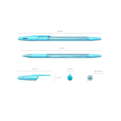 Kemijska olovka ErichKrause Stick&Grip Spring R-301 (0.7) plavi ispis sortirano 50/1-4