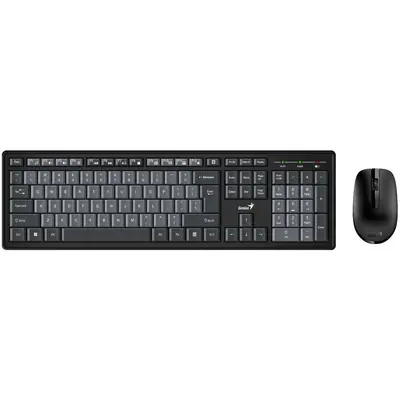 Set Genius tipkovnica smart KM-8200  + Miš bežični, crno siva (US)-0