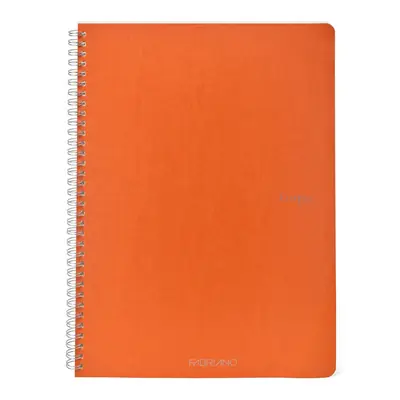 Bilježnica Fabriano Ecoqua original A4 90g 70L spiralna crte arancio 19290213