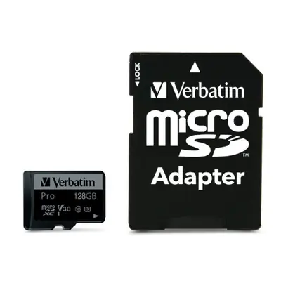 Memorijska kartica Verbatim #47044 micro SDXC 128GB Pro U3, V30, Class10 + Adapter-1