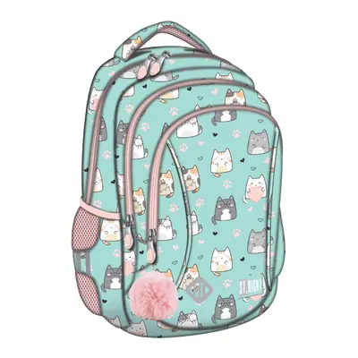 Ruksak školski St.Right Charming Cats s pretincem za prijenosno računalo 15"-0