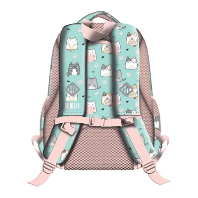 Ruksak školski St.Right Charming Cats s pretincem za prijenosno računalo 15"-1
