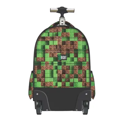 Ruksak školski St.Right na kotačiće Pixel Cubes s pretincem za prijenosno računalo 17"-1